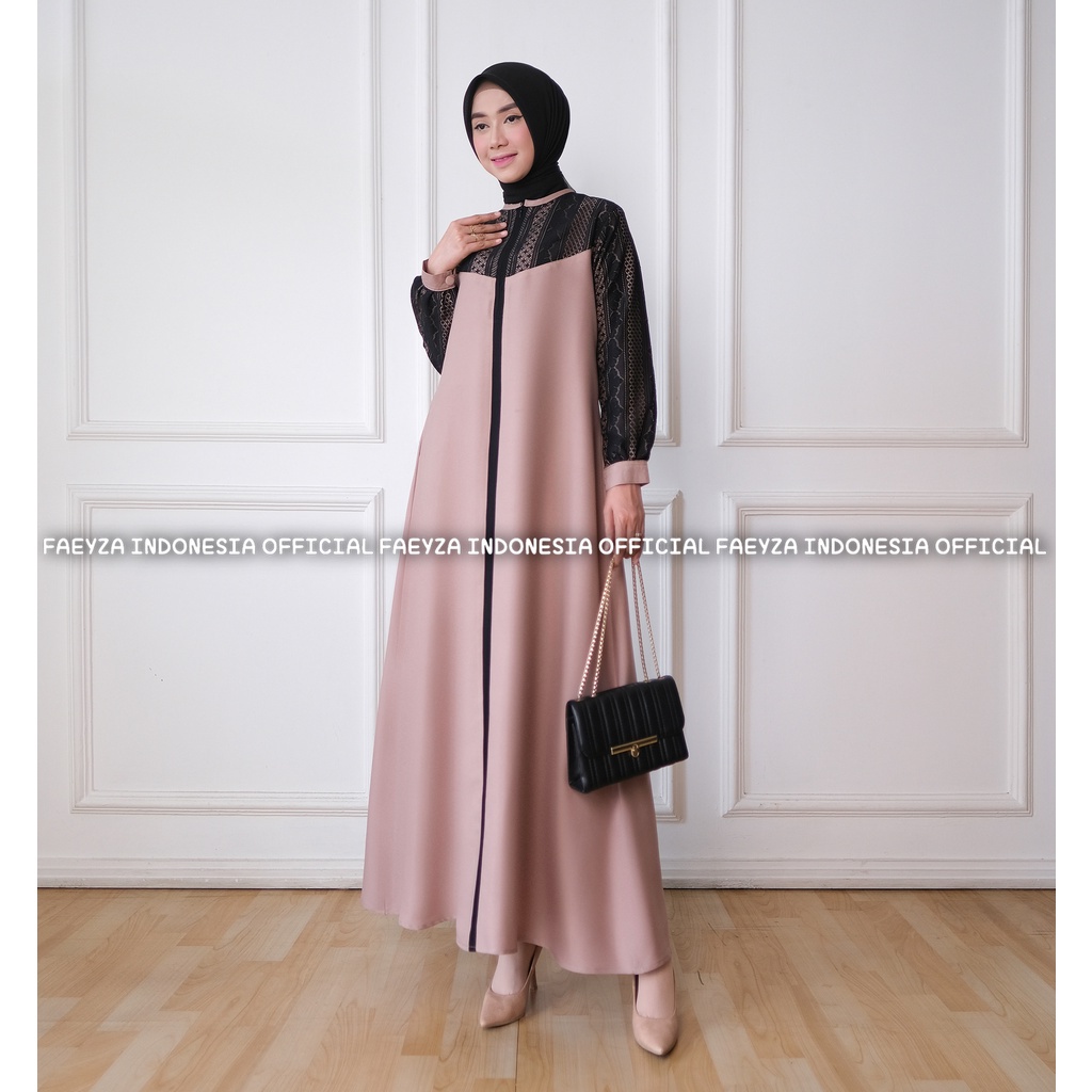 Terbaru ✨ Dress Syar'I Gamis Moela Broklat Maxy Dress By Original Faeyza Longdress Busana Muslimah A