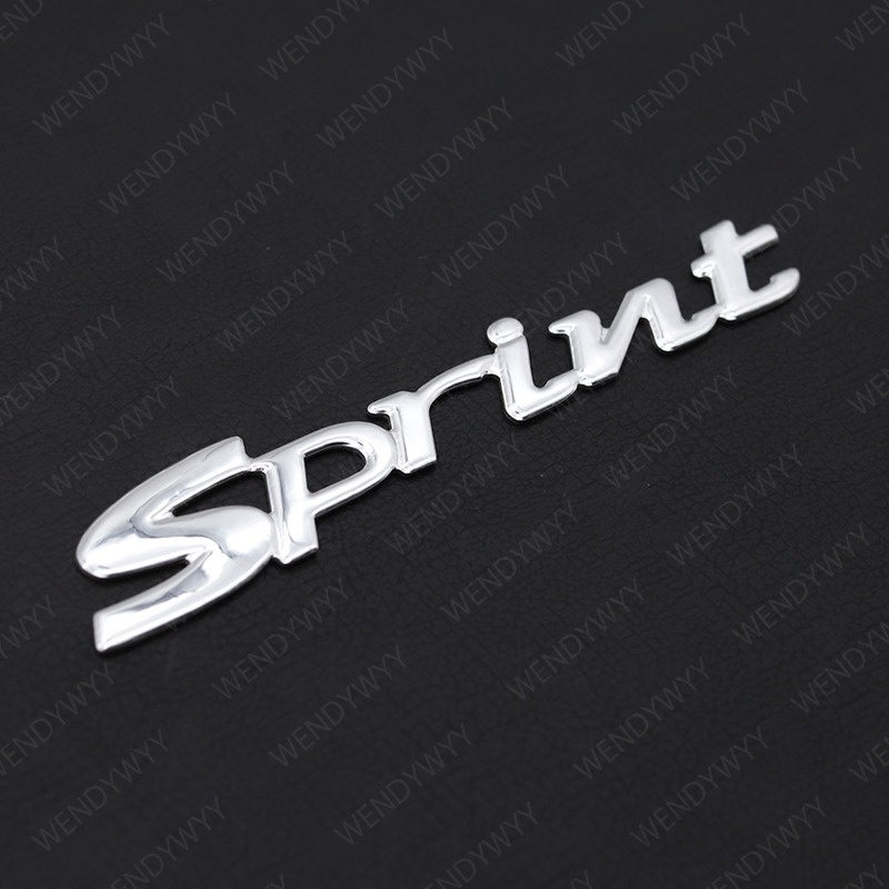 Logo Emblem Sprint 3D Soft Stiker Hias Warna Silver Gold Hitam Merah Untuk Semua Model Vespa Motor