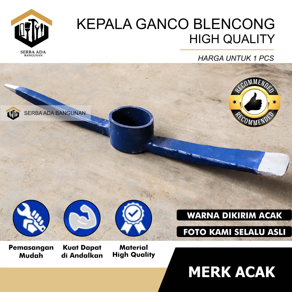 Blencong - Ganco - Gancu - Belencong pacul cangkul ganco tanah per baja asli / ganco per tajam dan kuat