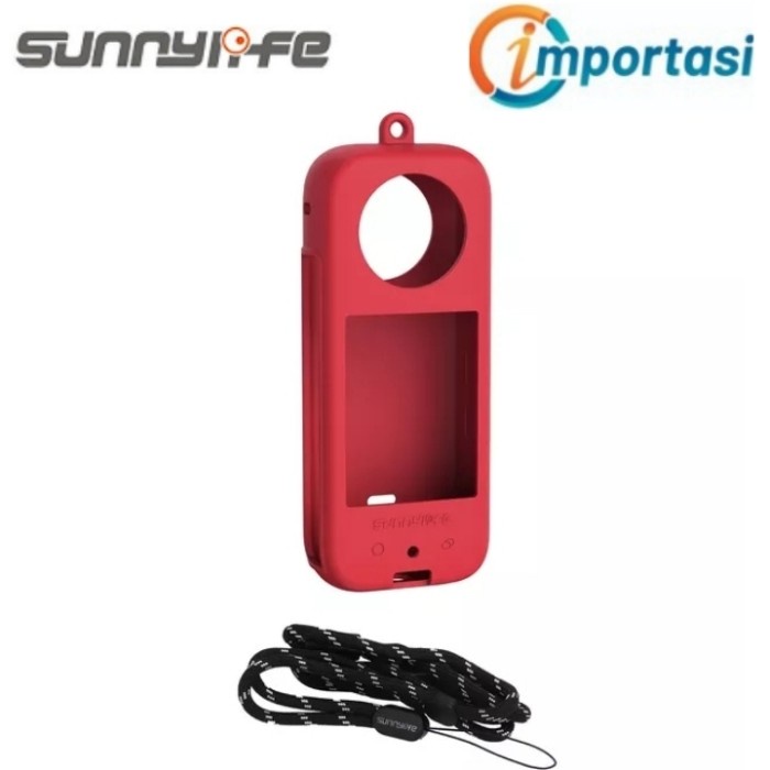 SUNNYLIFE INSTA360 X3 Silicone Body Lanyard Lens Cap Protective Case