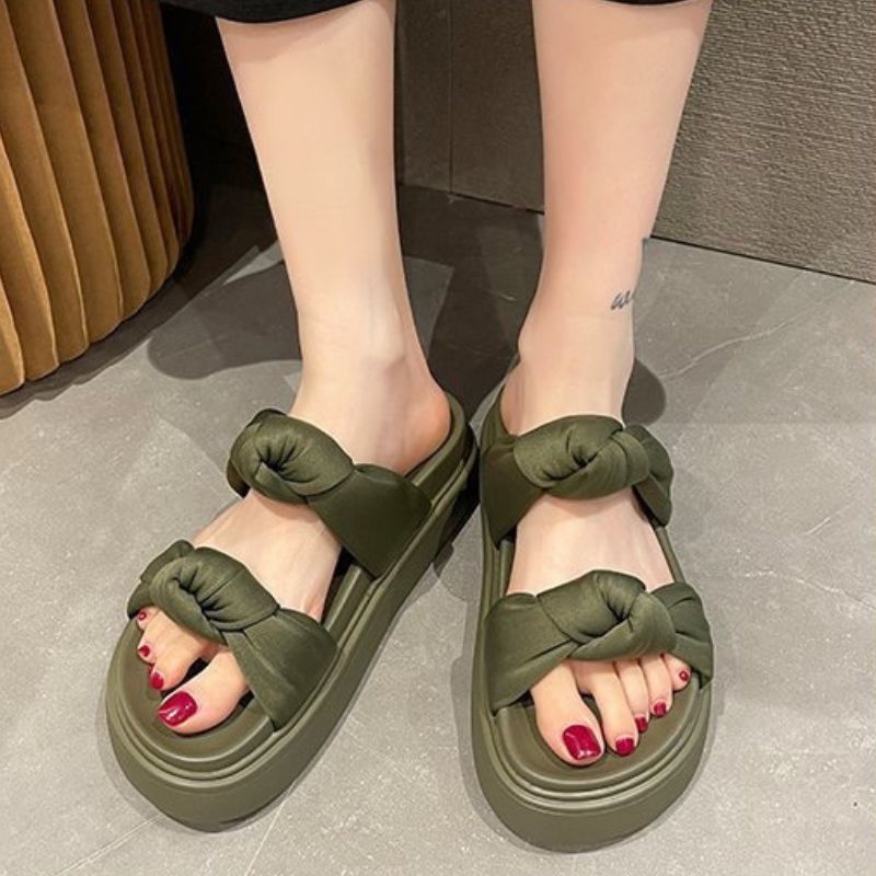 9075 Sepatu Sandal Slop Wanita Import Korean Sandal