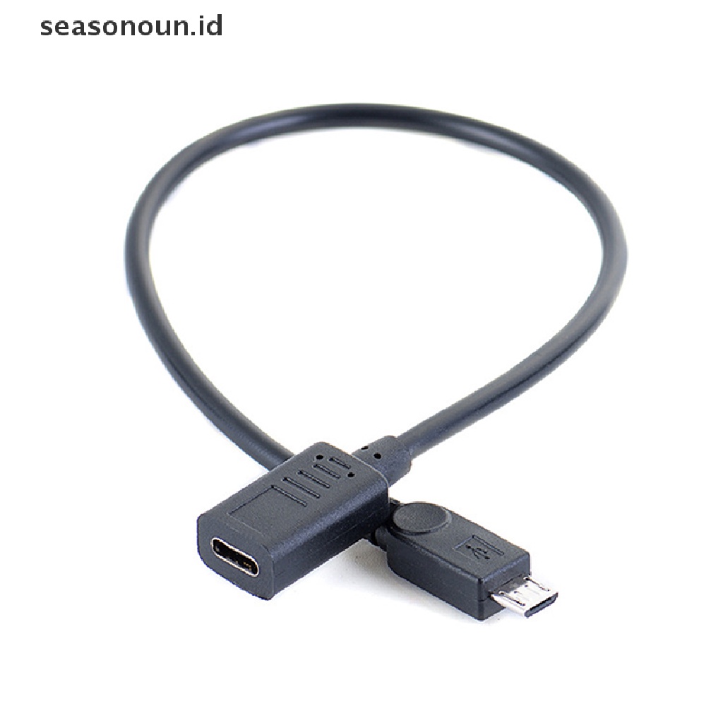 Adapter Kabel Konektor OTG Seasonoun USB Type-c Female to Micro USB Male.