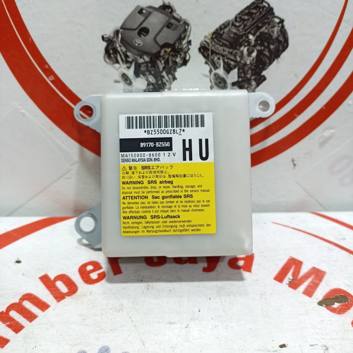 MODUL ECU COMPUTER KOMPUTER AIRBAG AIR BAG AGYA AYLA 2017 UP 89170-BZ550 BZ550 HU ORIGINAL
