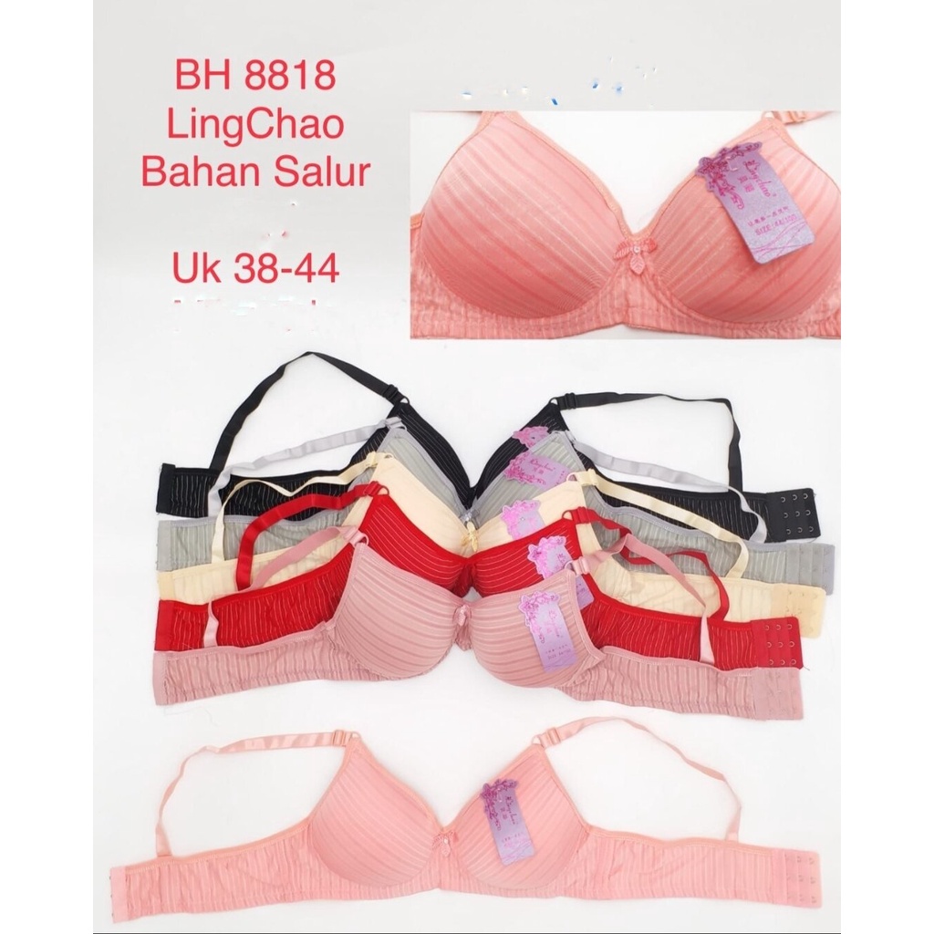 BRA BH LING CHAO BAHAN SALUR CUP BESAR BUSA TANPA KAWAT PREMIUM BRA