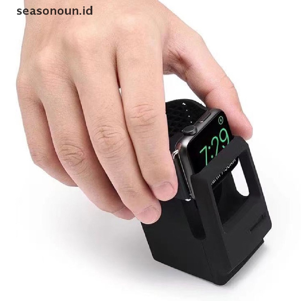 Seasonoun Silicone Stand Watch Charging Dock Holder Retro Dasar Tepuk Komputer.