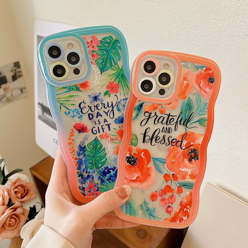 Soft Case Redmi 10C 10A 9A Note11S 11 Pro Note10 5G Note 10S 9C 9T Note9 Note8 Poco M5S X3 Pro NFC Prime Desain Tanaman Bunga Hutan Hujan Modern Halus Populer Cover