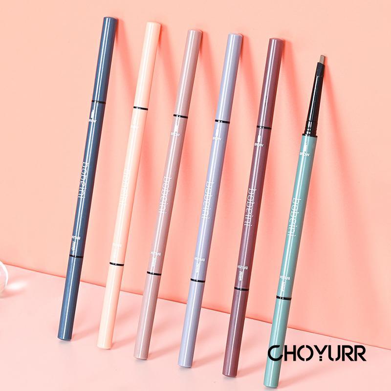 【COD】Eyebrow 2 In1 Eyebrow Pensil Alis Double Eyebrow Long Lasting 4 Colors Tahan Lama Dan Original-CH