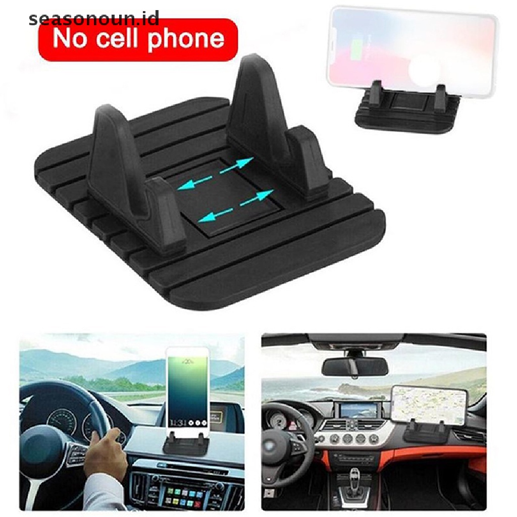 Seasonoun Alas Tatakan Dudukan Silikon Mobil Anti slip Dashboard Stand Mount.