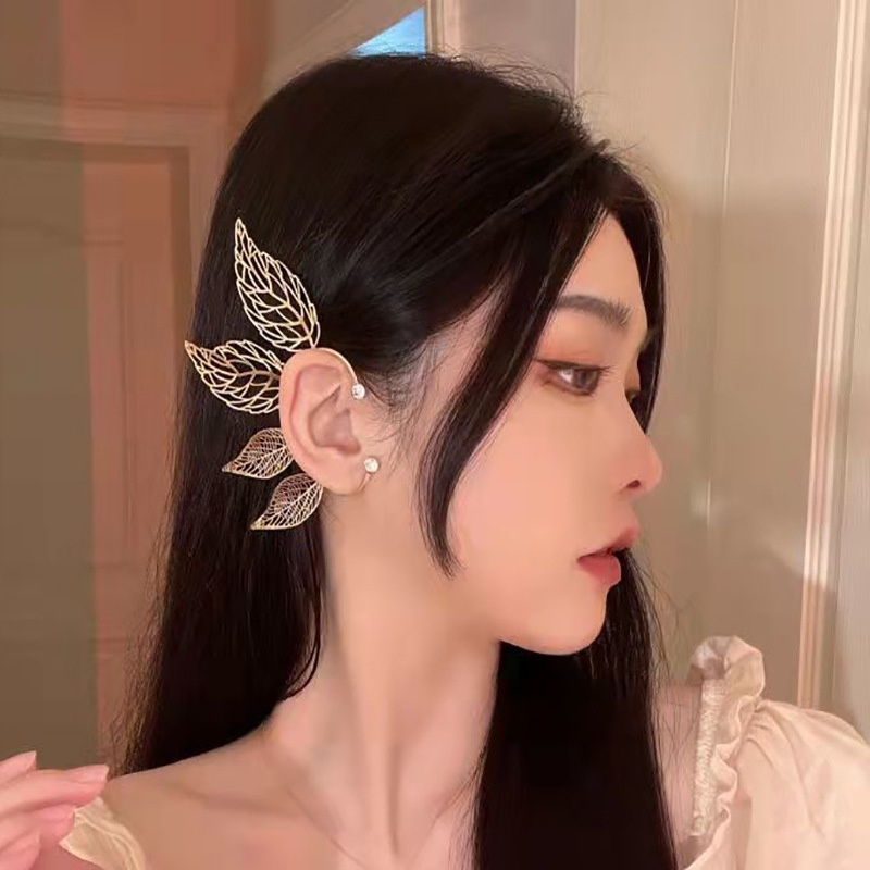 [AYBX] 1pc Wanita Chic Sebelas Manset Telinga Daun Maple Peri Anting Klip Untuk Perempuan Pernikahan Ear Cuff