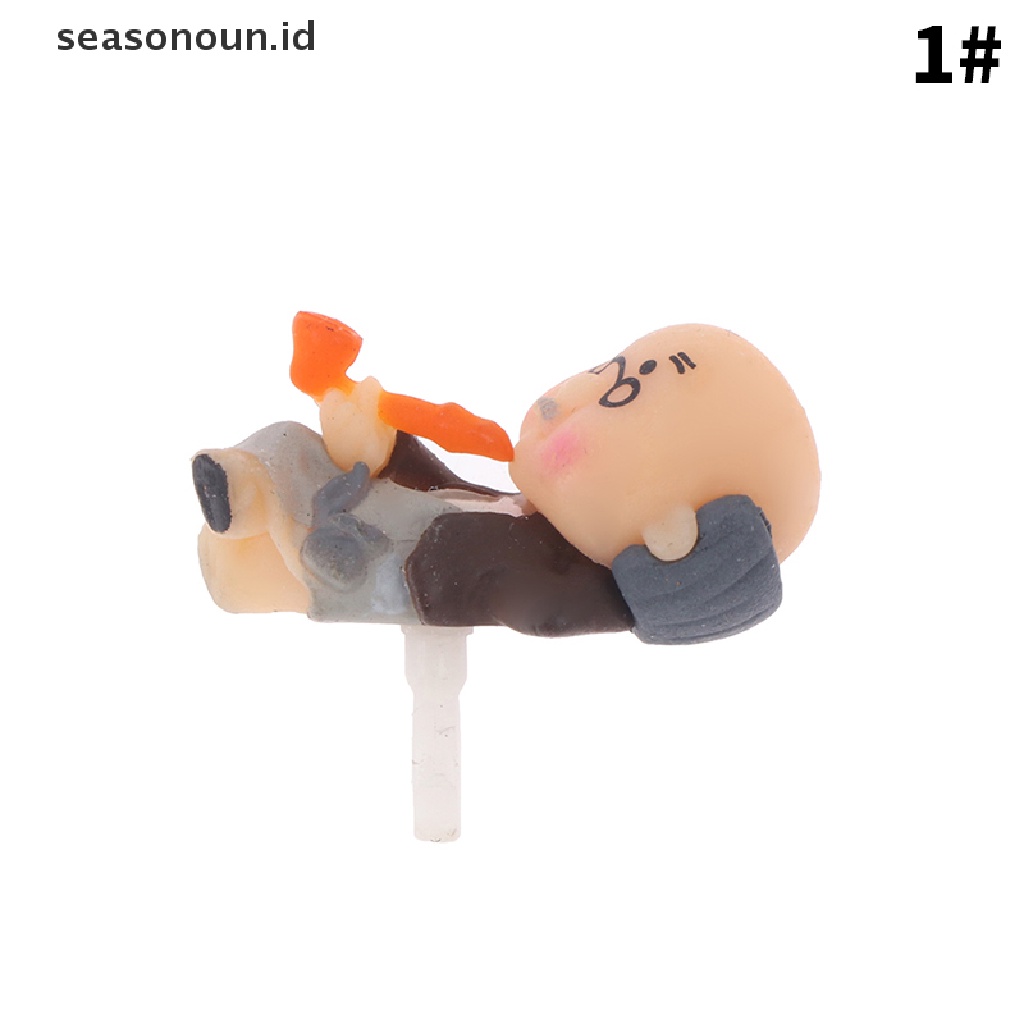 Seasonoun 1Pc Kartun Orang Tua Earphone Debu Plug 3.5mm Jack Anti Debu Topi Antarmuka Perlindungan Debu Ponsel Plug Aksesoris Ponsel.