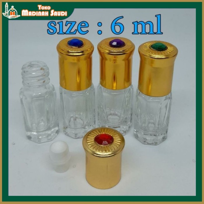 Botol Parfum Roll On 6 Ml ( Botol Roll Tola Kaca Kosong 6Ml ) Premium