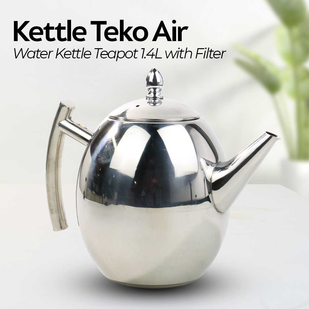 (BISA COD) FTIHSHP Kashi Kettle Teko Air Teh Kopi Water Kettle Teapot 1.4L with Filter - HS4050