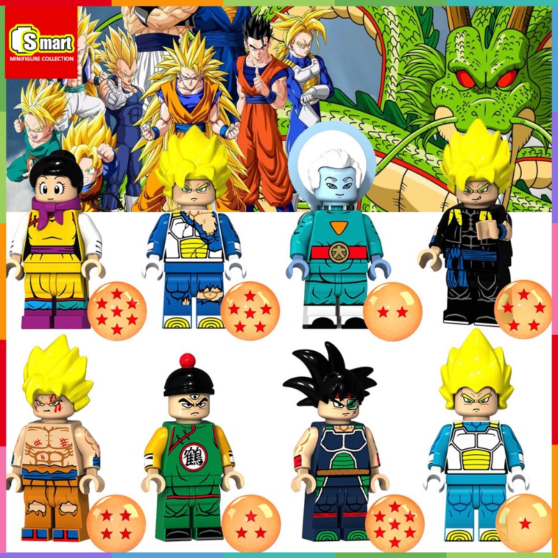 Boneka Dragon Ball Super Mini Super Saiyan Son Goku Vegeta Batang Buatan Man No. Mainan Blok Bangunan Rakitan 17teki