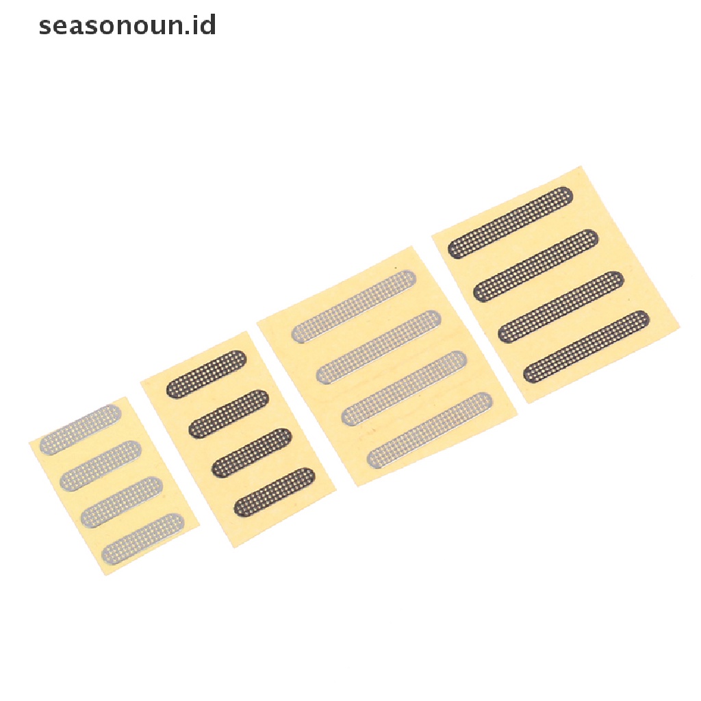 Seasonoun 4Pcs Jaring Penutup Pelindung Speaker Telepon1/1.6cm Perekat Stiker Debu Dustproof.