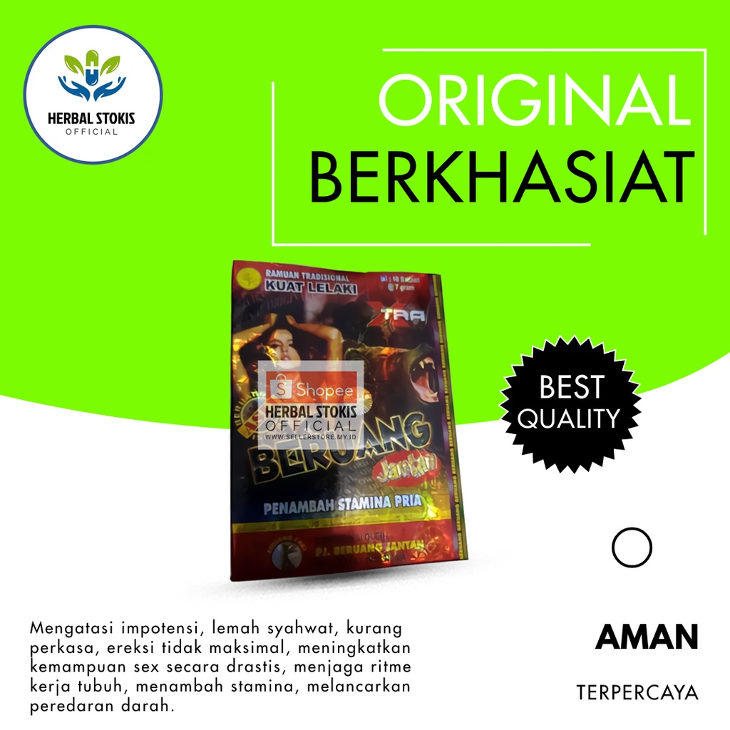 

Serbuk Jamu Herbal (Beruang) Jantan Original Jamu Pria (Kuat) Sehat Dan Tahan Lama