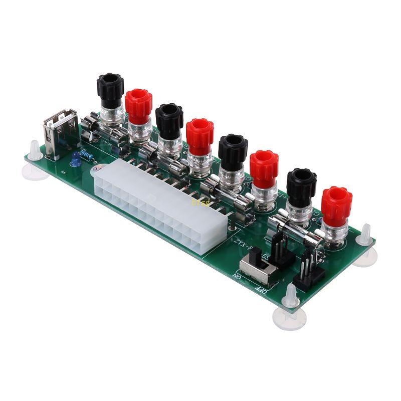 Bt Sirkuit Listrik 24Pins atx Benchtop Komputer Power Supply 24pin atx Breakout Board Module Dengan USB 5V