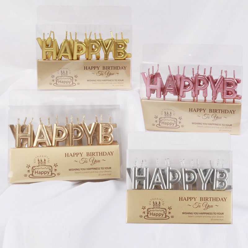 WS GROSIR Li15569 Lilin Tulisan Happy Birthday / Lilin Kue Ulang Tahun / Birthday Candle / Cake Topp