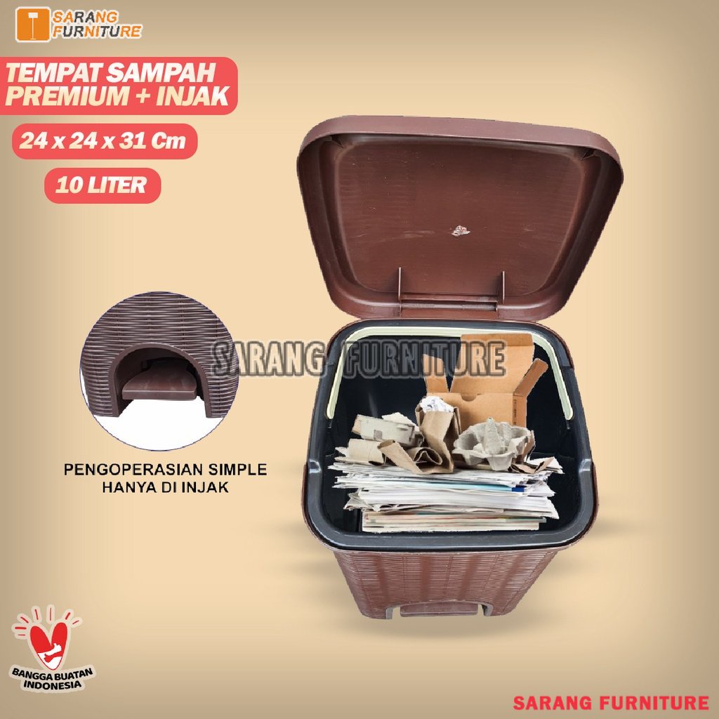 Tempat Sampah Tong Sampah Injak Tempat Sampah Tabitha Original Dust Bin 10 Liter Tong Sampah Murah