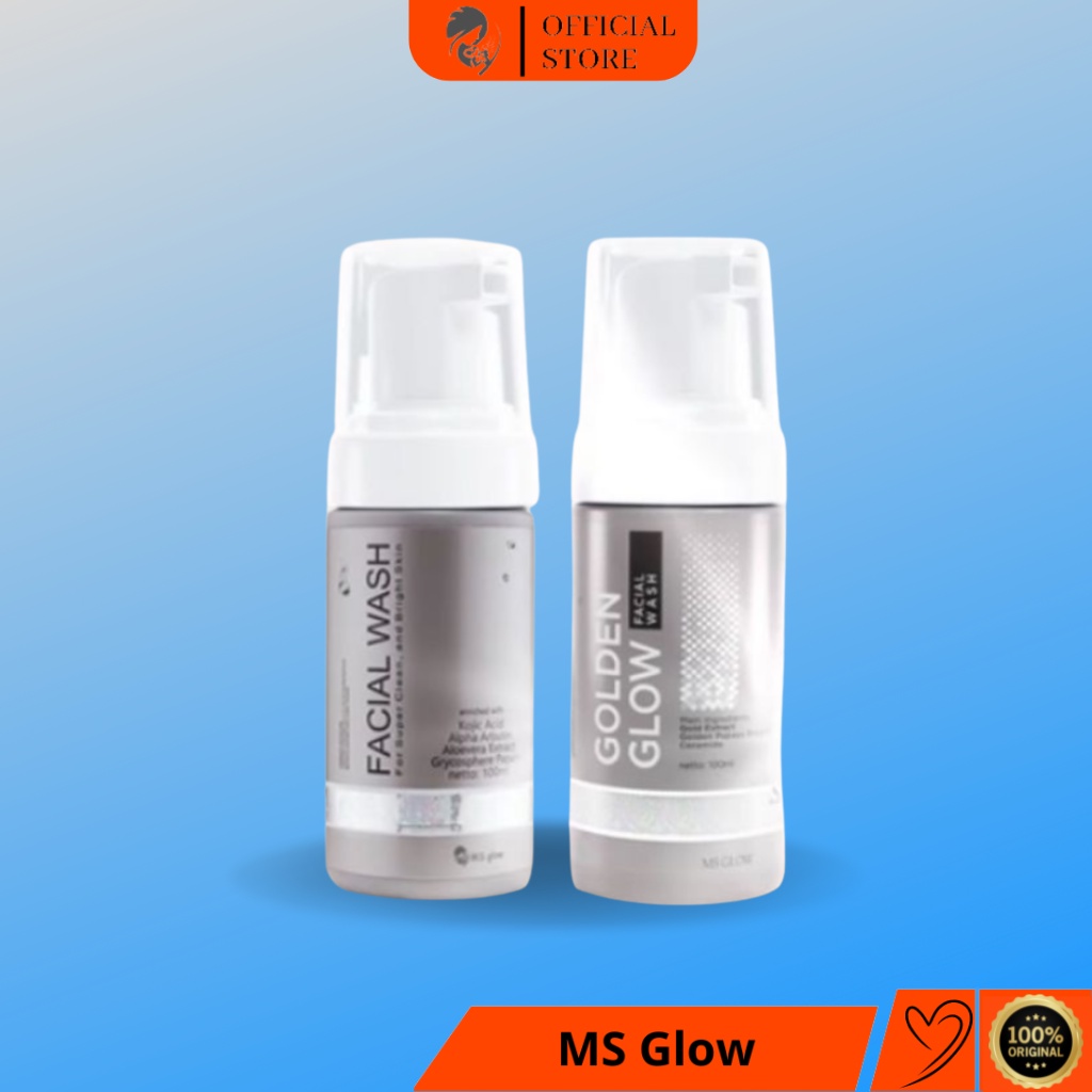Facial Wash MS Glow Sabun Muka Original Golden Acne Whitening Ultimate Luminous by MS Glow Dropship