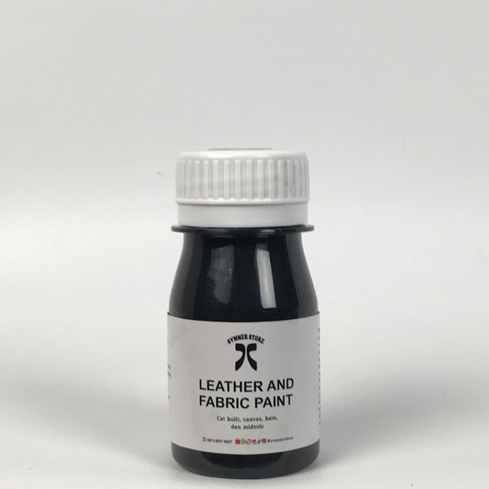 

DISKON SHOPEE/ CAT SEPATU Leather Paint Waterbase 30 ml Cat Kanvas Cat Lukis Jaket - Hitam