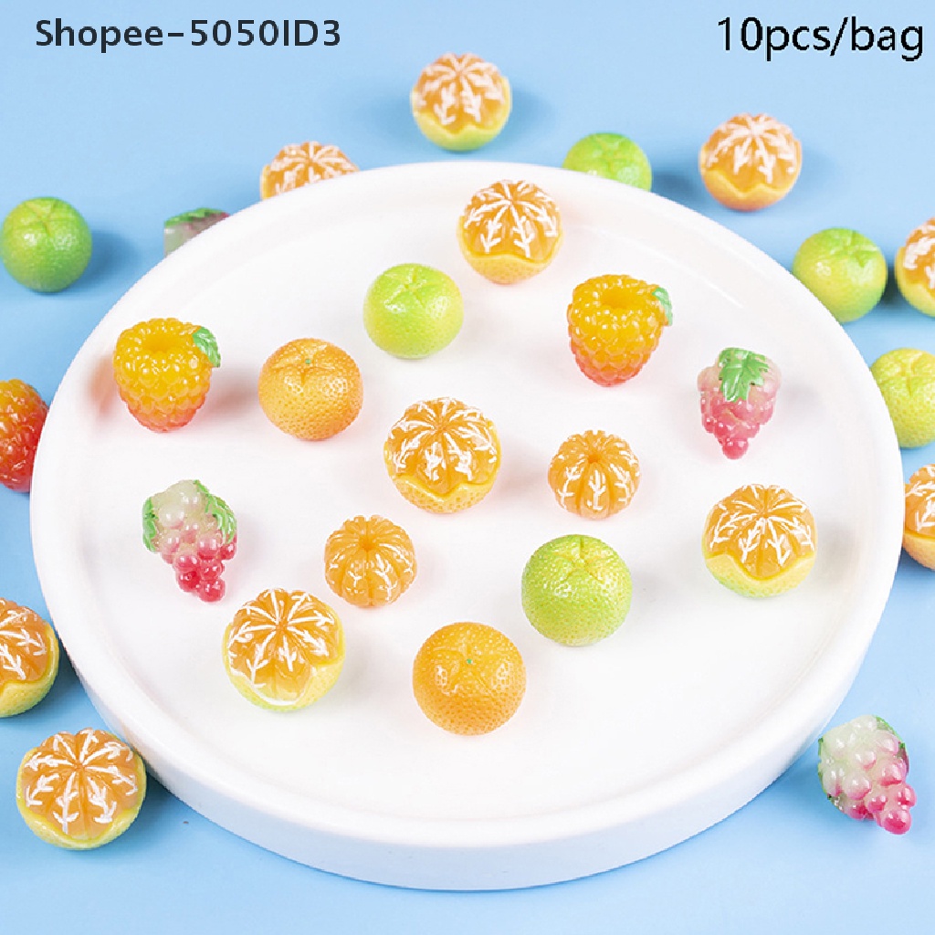 [HOT] 10pcs Mini 3D Buah Resin Scrapbooking DIY Perhiasan Craft Dekorasi [ID]