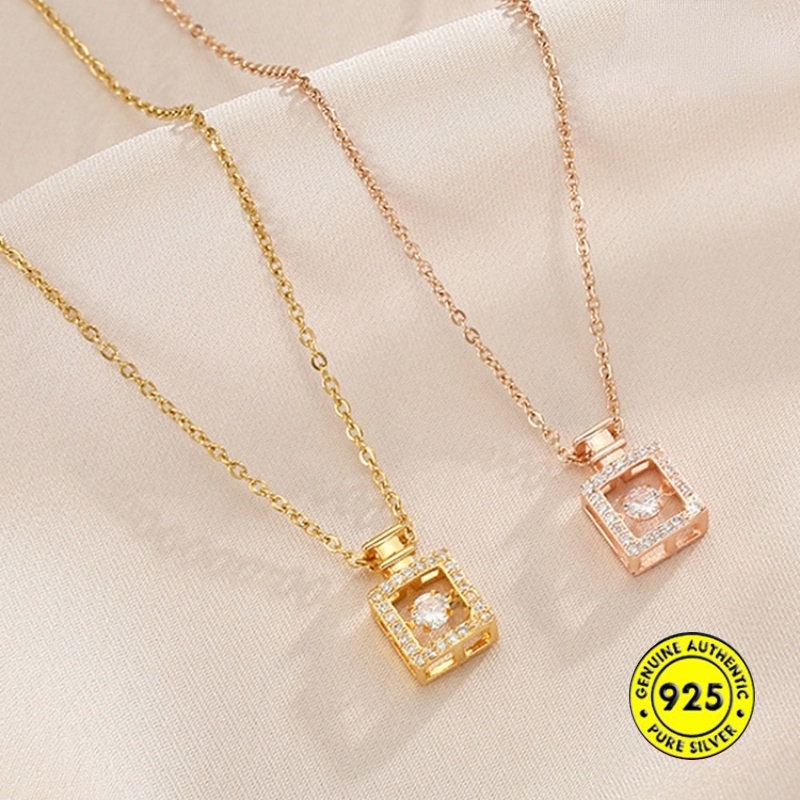 2022baru Penuh Berlian Pintar Botol Parfum Kalung Cahaya Mewah Bermutu Tinggi Sweater Rantai U1590