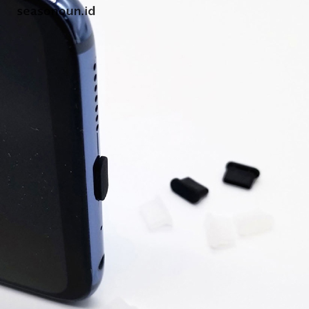Seasonoun 10PCS Silikon Type-C Plug Debu USB Charging Port Protector Untuk Ponsel Pintar.