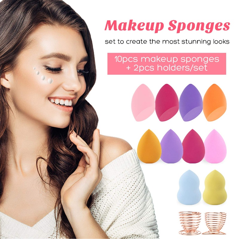 [Unggulan] Kering Dan Basah Gabungan Kecantikan Kosmetik Bola Foundation Bedak Puff Sponge Alat Kecantikan Telur Makeup Spons Bedak Puff Makeup Sponge Cushion Foundation Bedak Beauty Sponge