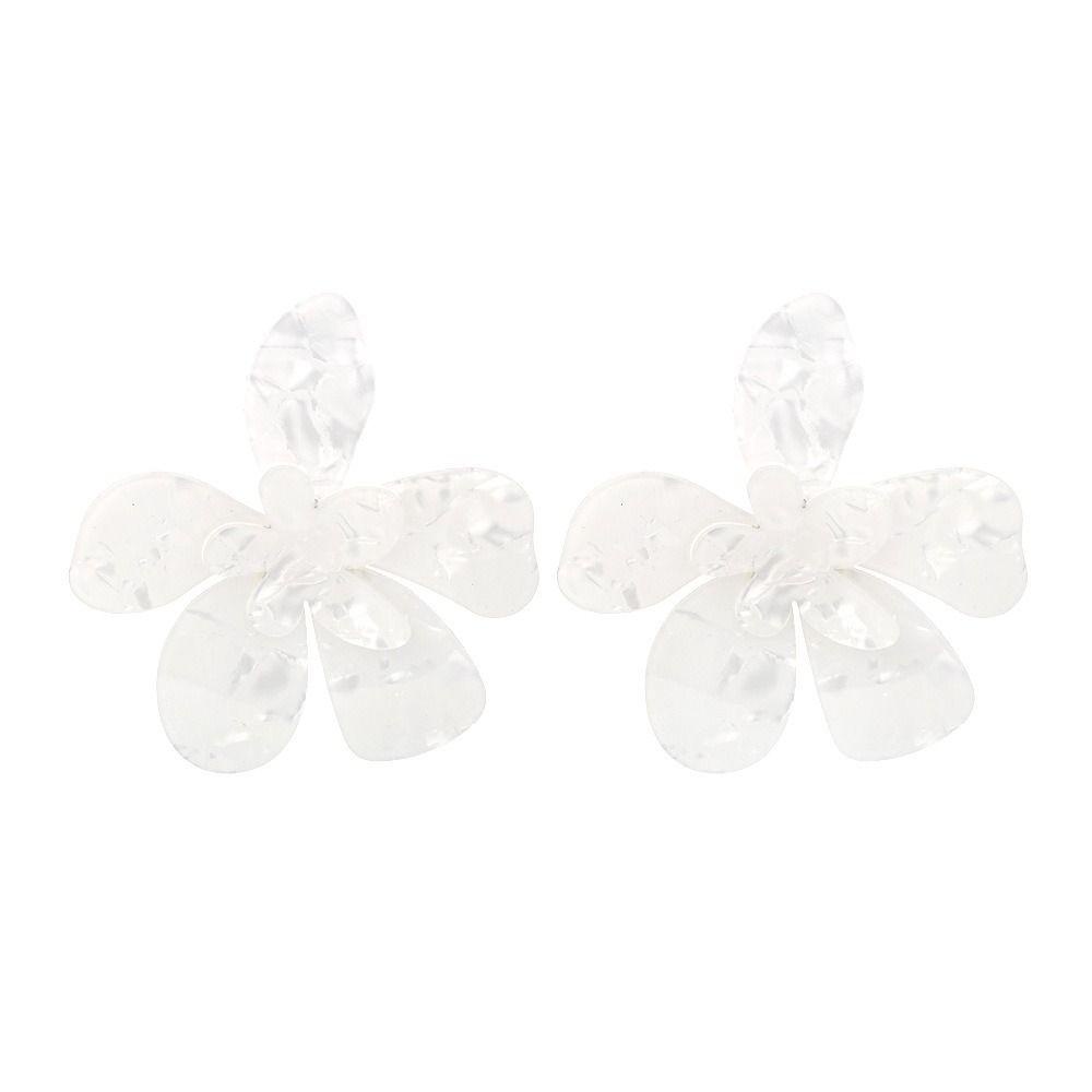 Lily Crylic Flower Earrings Pesta Berlebihan Aksesoris Perhiasan Akrilik