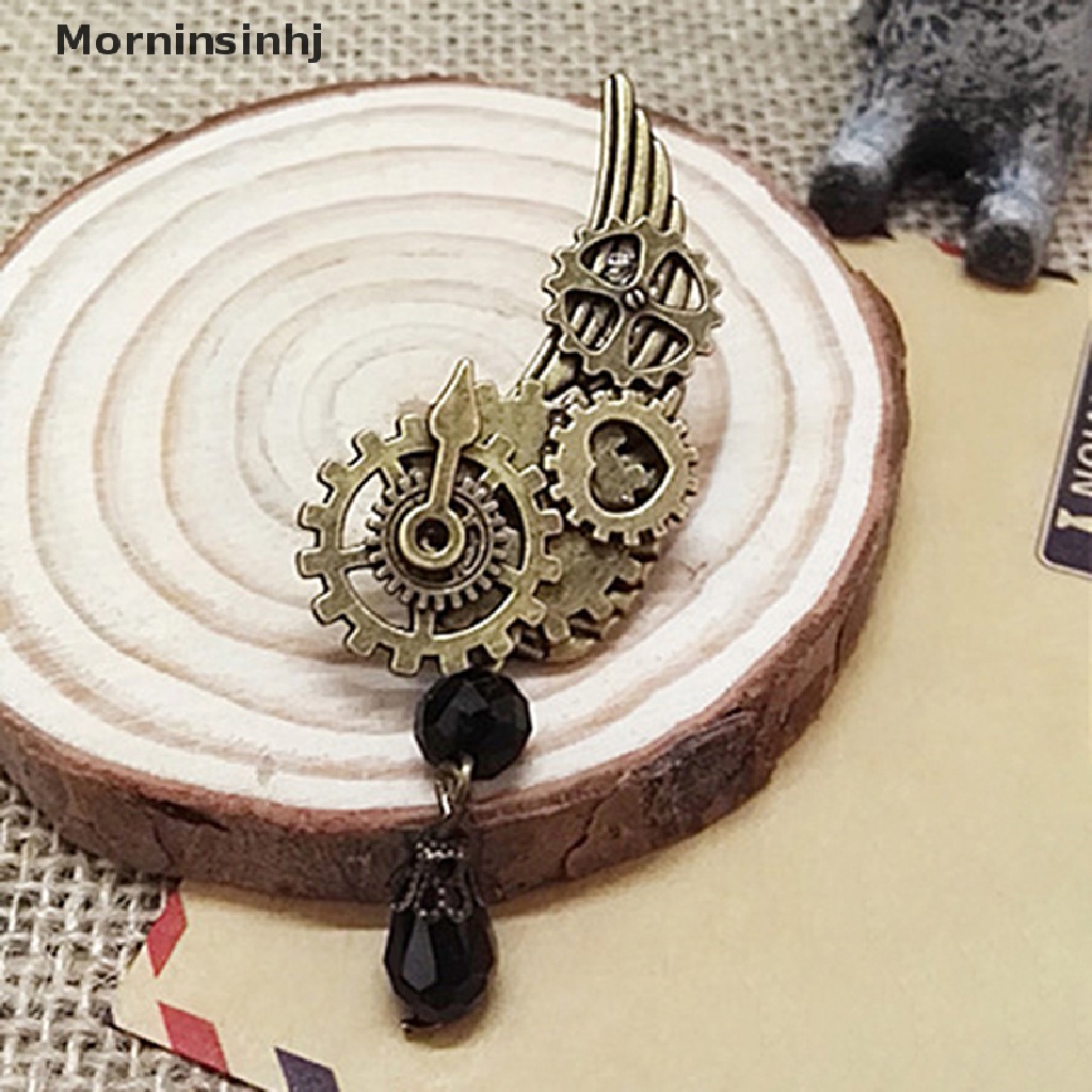 Mornin Steampunk Gears Wing Bros Retro Punk Gothic Dada Pin Untuk Wanita Man id