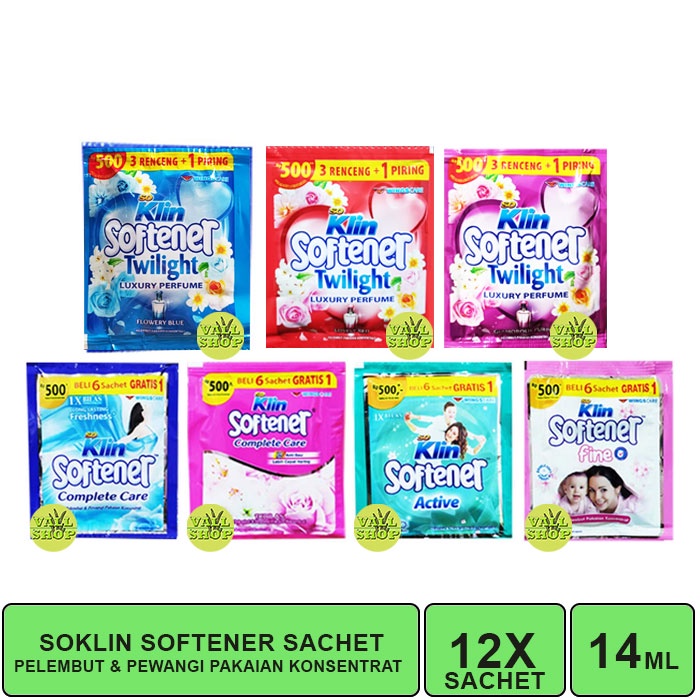 VSHOP. SOKLIN SOFTENER ISI 12 SACHET