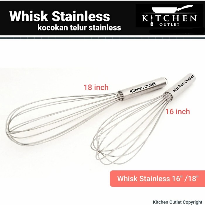 Whisk Whisk Stainless Kocokan Telur Stainless
