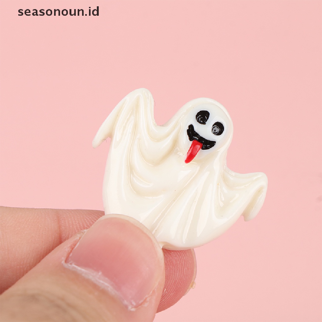 Seasonoun 2pcs Halloween Hantu Labu Kerangka Ponsel Case Dekorasi Aksesoris Rambut.