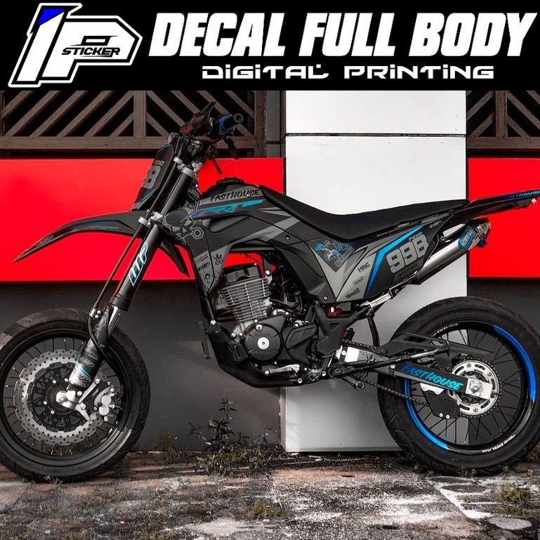 DECAL CRF 150 L SUPERMOTO POLA PRESISI CUSTOM DESAIN