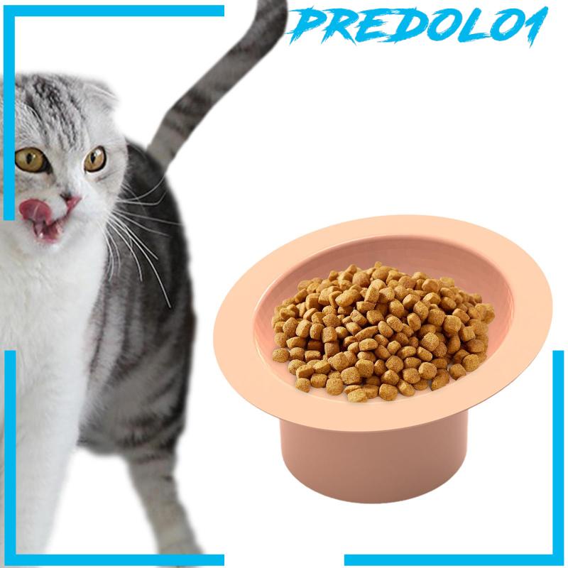 [Predolo1] Mangkuk Kucing Angkat Portabel Pelindung Leher Mangkuk Makan Hewan Peliharaan Wadah Makanan