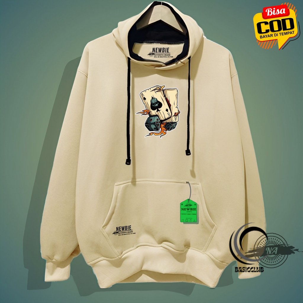 Sweater pria distro terbaru Sablon CARD Jaket hoodie cowok bahan tebal distro bandung Hoodie oversiz