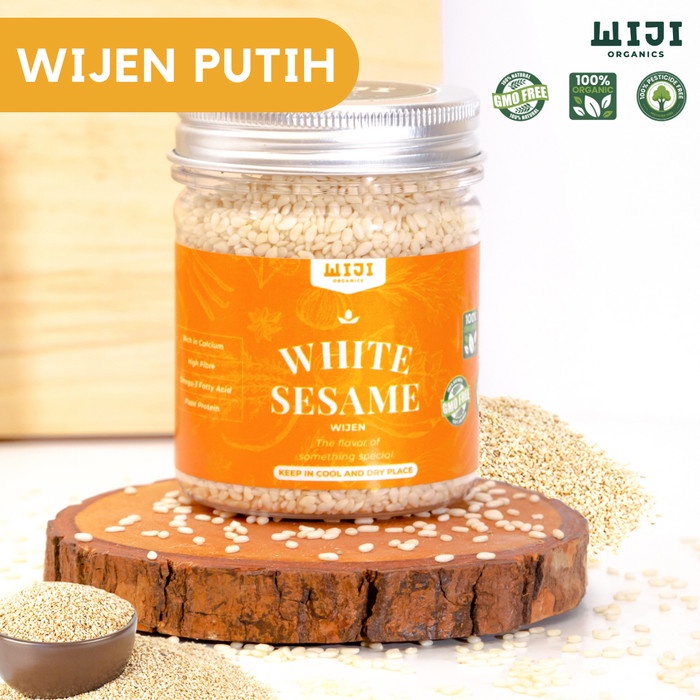 

White Sesame Seed | Biji Wijen Putih Organik Pure 100% Natural Premium - MED 55gr