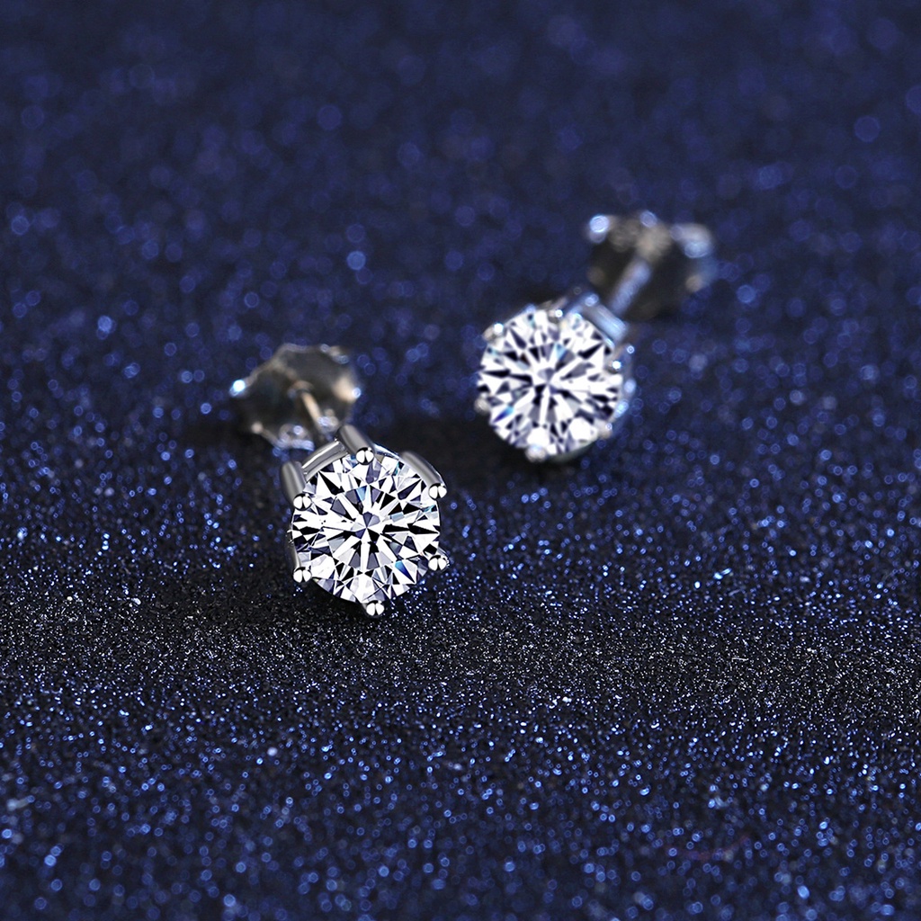 Fashion Anting Perak Sterling S925 Enam Cakar Untuk Pria Dan Wanita