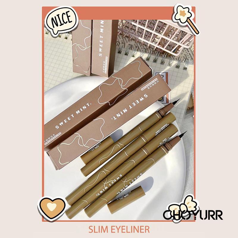 【COD】Sweetmint Slim Eyeliner Pena Ulat Sutra Berbaring Cair Tahan Air Cepat kering Eyeliner Riasan Mata Tanpa Noda-CH