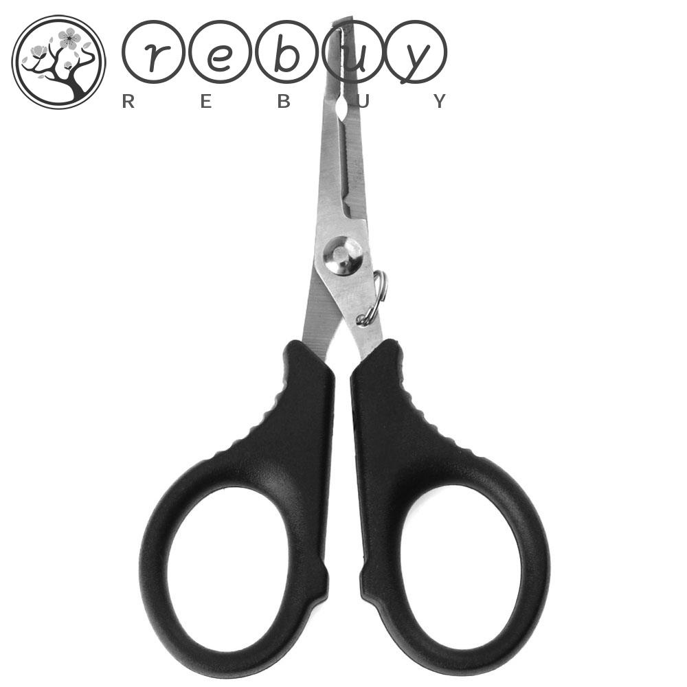 REBUY Stainless Steel Fishing Tools Survival Tackle Tool Kits Fishing Scissors Convenient Hook Multi Tool Pliers Line Cutter Lure Bait Scissor/Multicolor