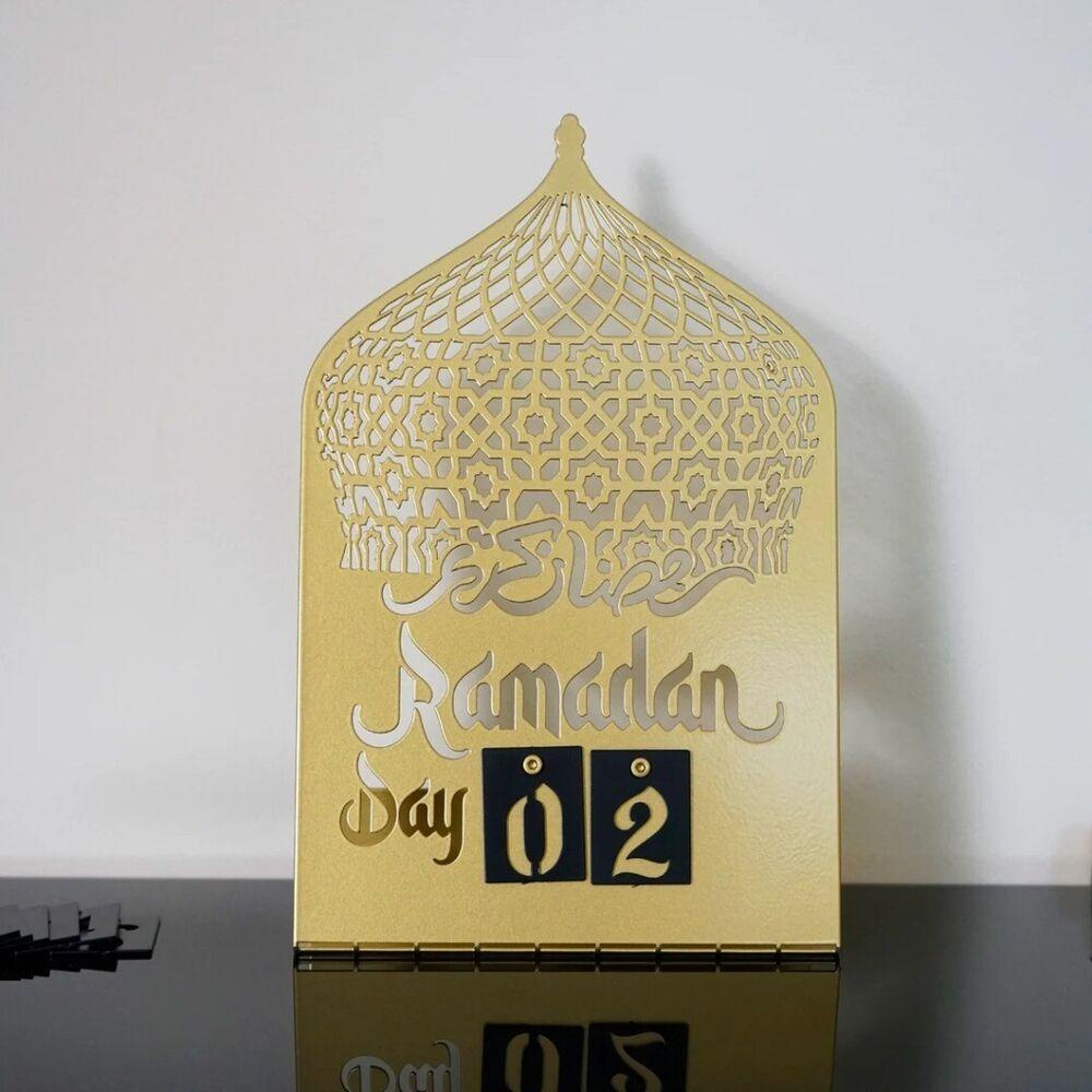 Suyo Eid Mubarak Countdown Calendar Festival Countdown Desktop Ornament Festival Decoration Dekorasi Meja Rumah