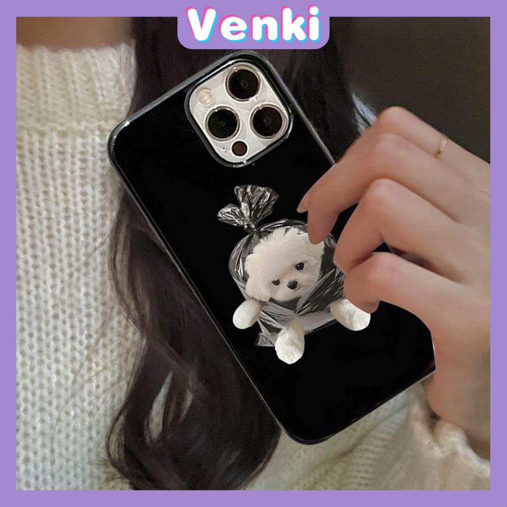 iPhone Case Soft TPU Glossy Black Candy Case Cute Cartoon Cat and Dog Camera Protection Shockproof For iPhone 14 13 12 11 Pro Max 7 8 Plus X XR