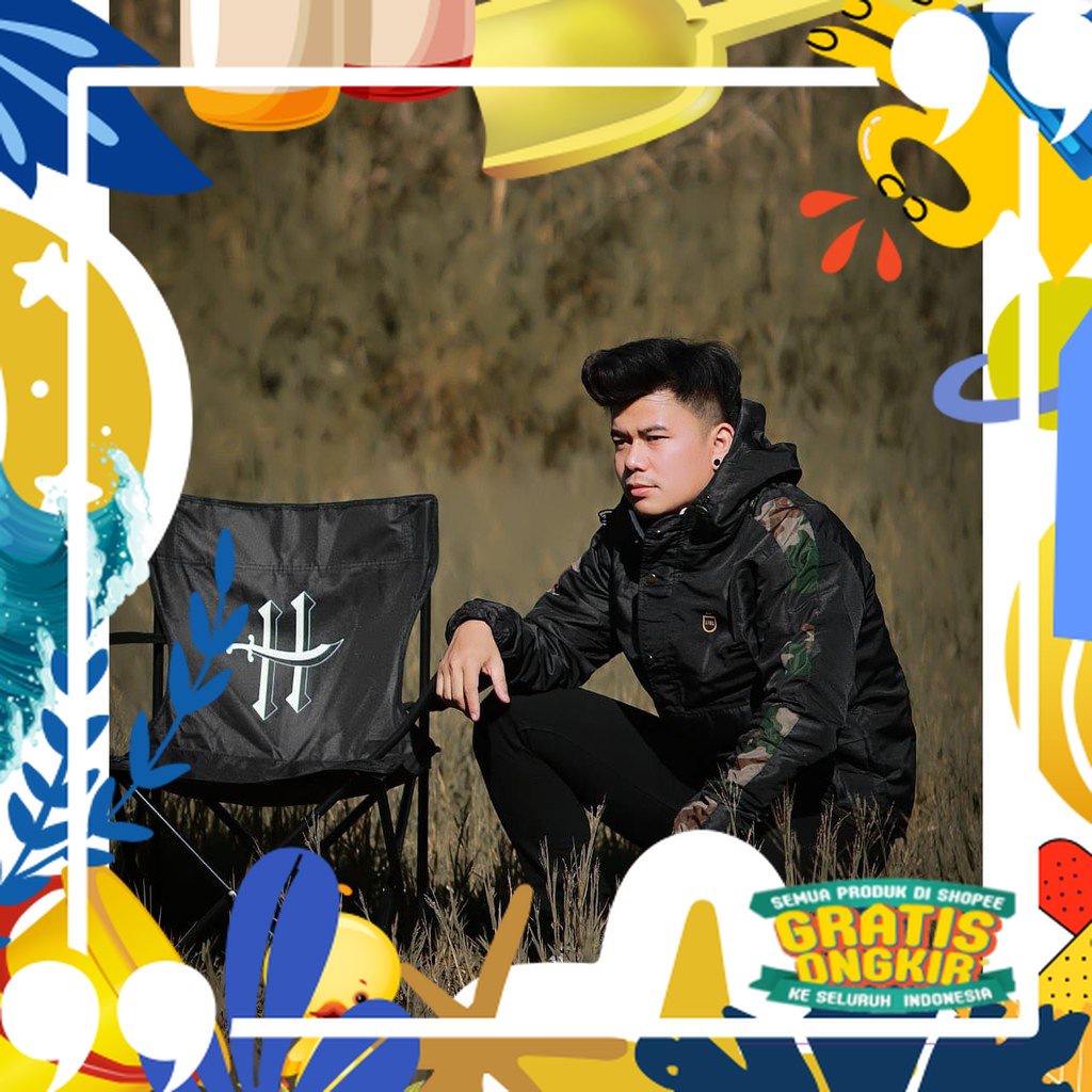 jaket pria slvhx black list loreng - jaket parasut pria - jaket casual ap010603cs3/ merah putih biru