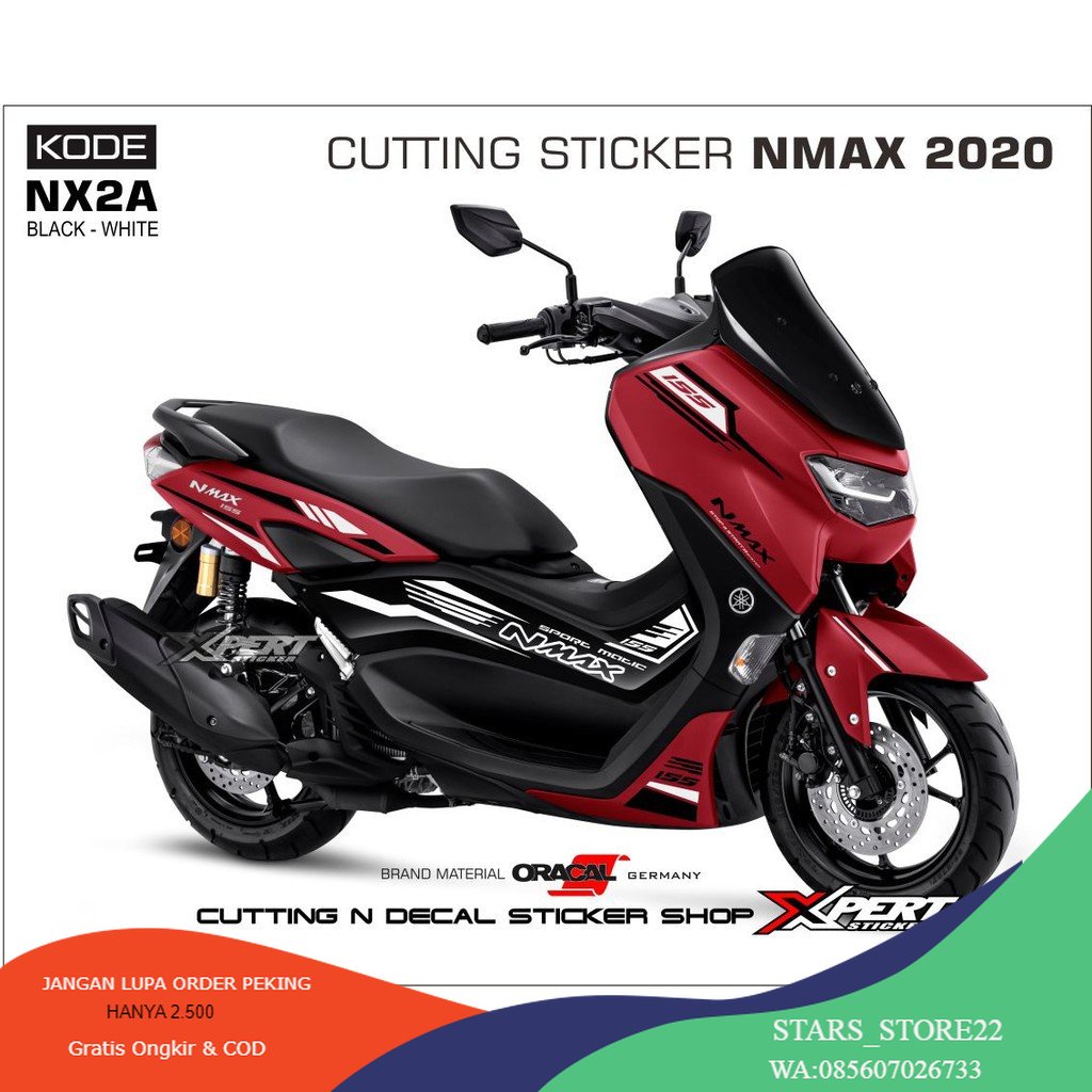 (PREMIUM) Striping Cutting Sticker YAMAHA NMAX 2018 - 2023 SPORTY YAMAHA ALL NEW NMAX 20202021 KODE 