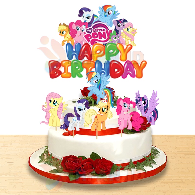 

Topper Kue Karakter My Litle Pony Hiasan Kue Ulang Tahun Happy Birthday
