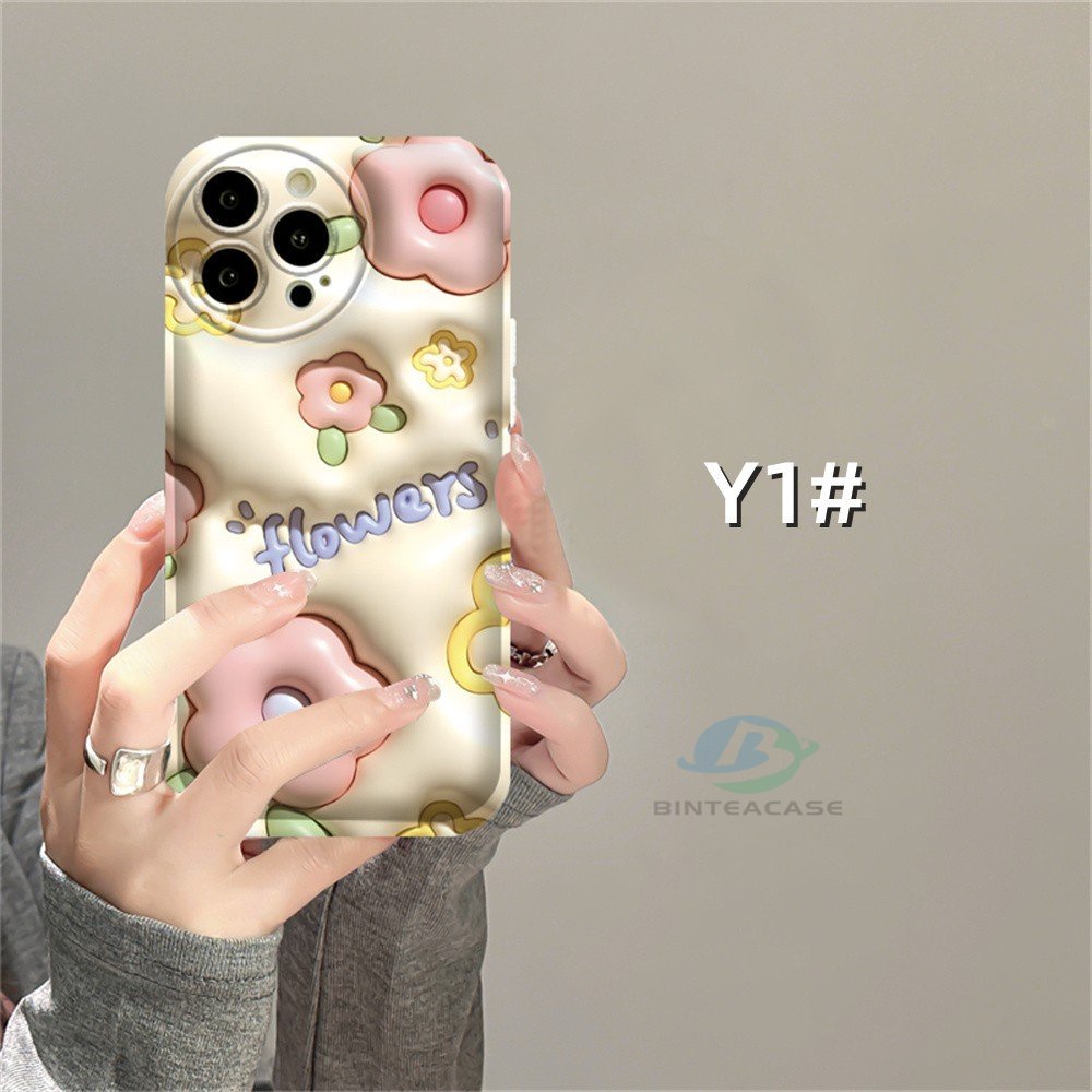 Casing hp Vivo Y02 Y16 Y22 Y22S Y35 Y21 Y21T Y01 Y33S Y17 Y15 Y12 Y11 Y12i Y20 Y20S Y02 Y12S Y12A Y91C Y1S Y95 Y93 Y50 Y30i Y15S Y15A Tulip Rabbit Silicone Airbag Case Binteacase