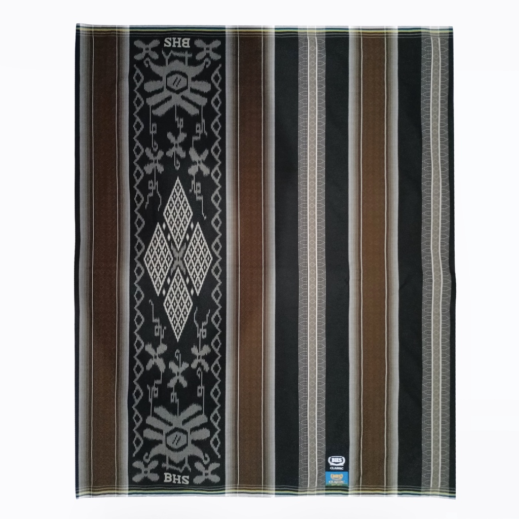 Sarung BHS Classic Gold Motif DKH Hitam Coklat / CLASSIC DKH