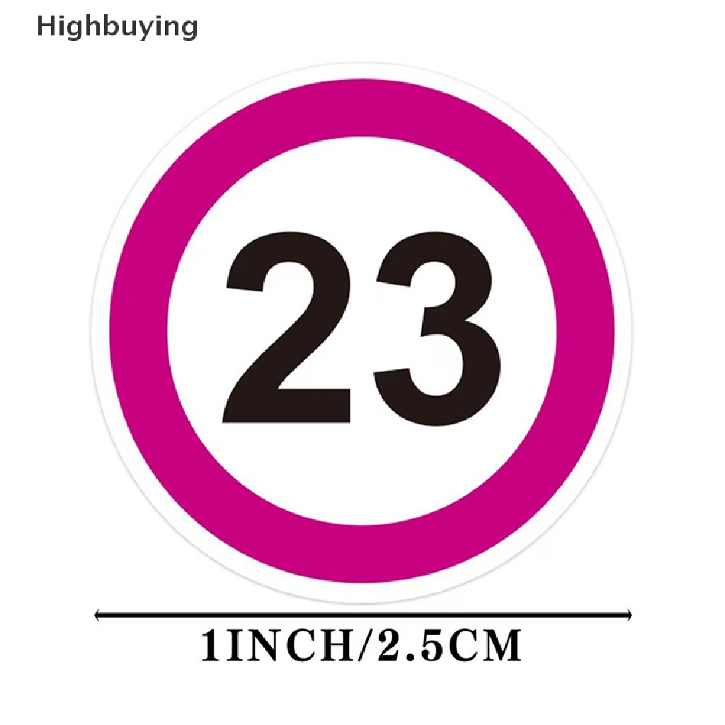 Hbid 1inch 10lembar Label Angka Stiker 1-40 Angka Bulat Perekat Diri Label Stiker Angka Sticker Glory