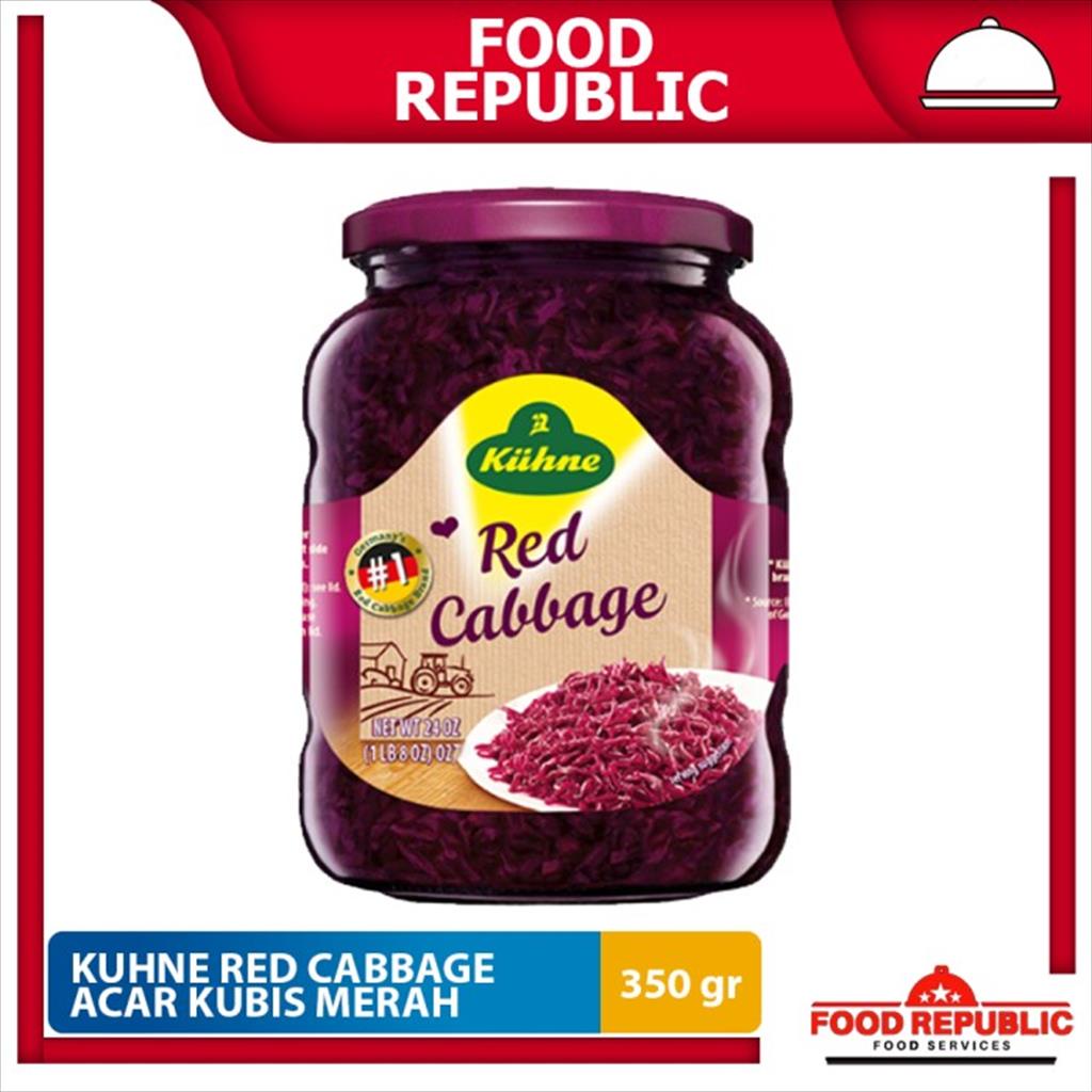 Kuhne Red Cabbage 350 Gr Sauerkraut Acar Sayur Kubis Kol Merah Finest Quality