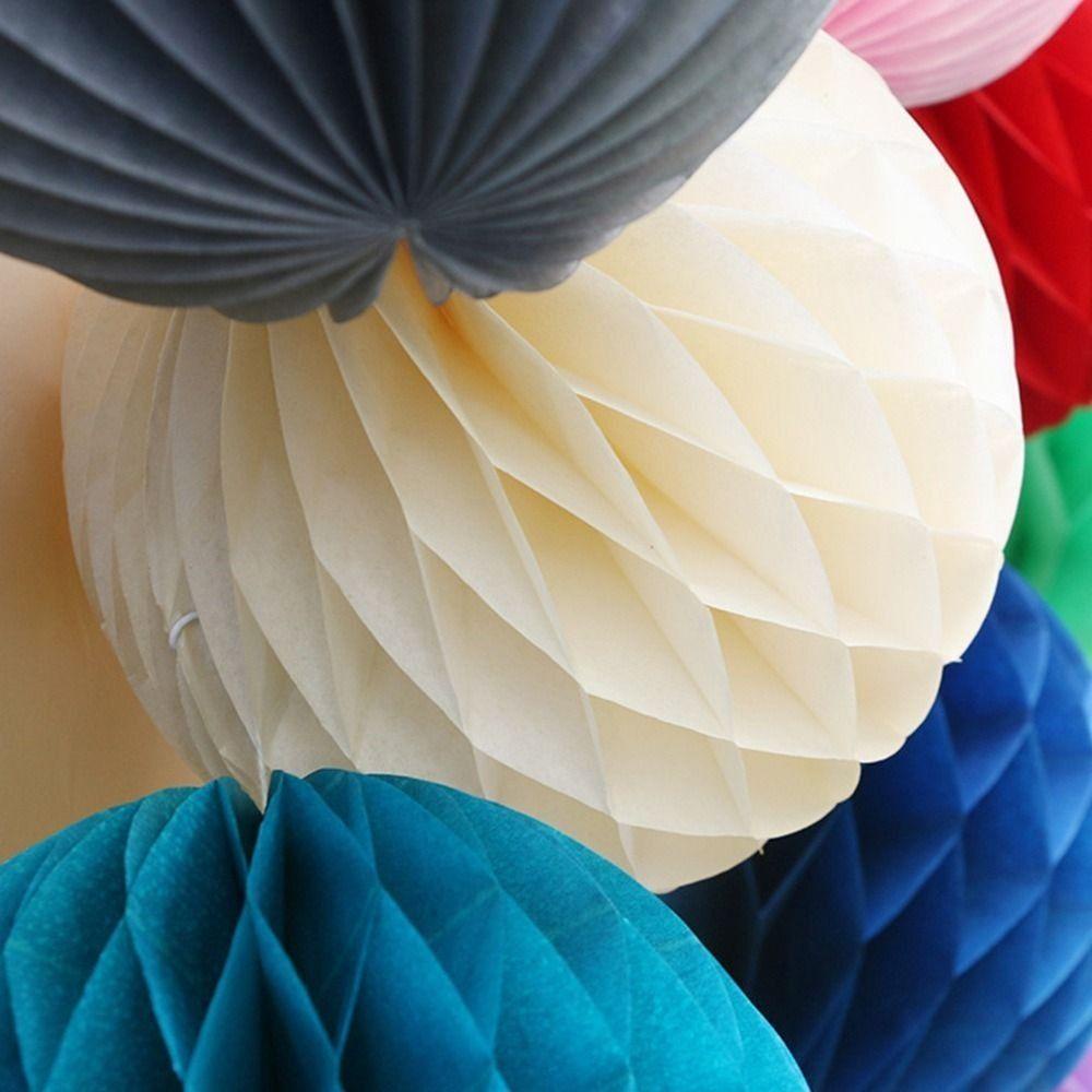 Wonder 5pcs Lampion Kertas Cina 4Inch 10cm DIY Baby Shower Hadiah Kerajinan Bola Sarang Lebah